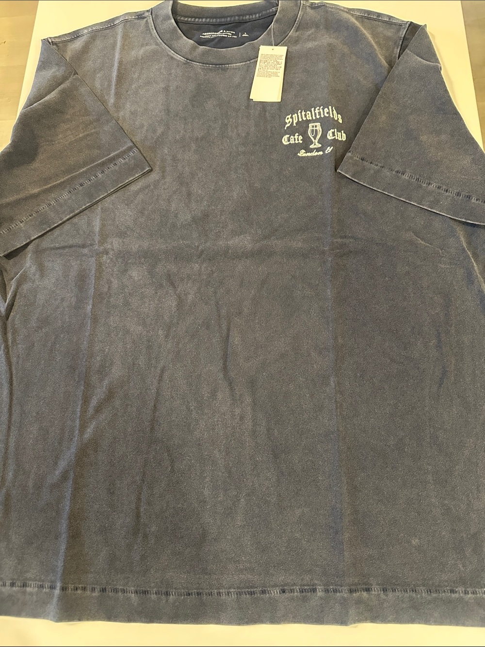 Abercrombie & Fitch Washed Navy Spitalfields Cafe Club Graphic Tee